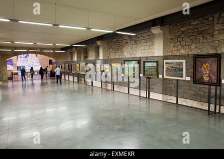 Gemälde-Sammlung in Barcelona Maritime Museum (MMB), Katalonien, Spanien Stockfoto