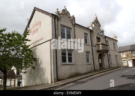 Öffentliche Bibliothek in Blaenavon Weltkulturerbe Stadt Torfaen, Monmouthshire, South Wales, UK Stockfoto