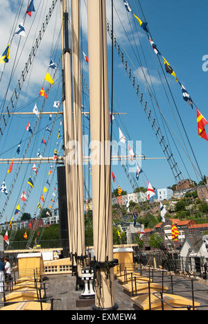 An Bord der SS Great Britain Schiff - maritime Museum in Bristol Hafen angedockt / Hafen Stockfoto