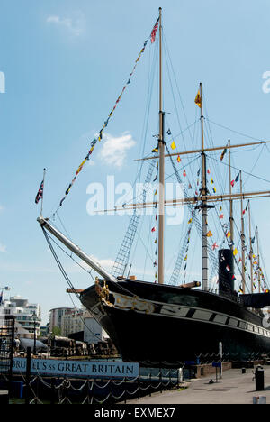 Brunels SS Great Britain Schiff - maritime Museum zeigen in das Trockendock Bristol Stockfoto