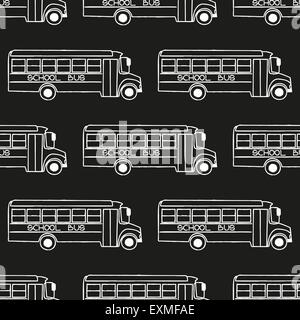 Schulbus nahtlose Muster Stock Vektor