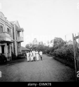 Kusumbehn Adani Jamunabehn Gandhi Narandas Gandhi Mahatma Gandhi Abha Gandhi Arun Gandhi Dr. Dinshah Mehta Natur Pune Stockfoto