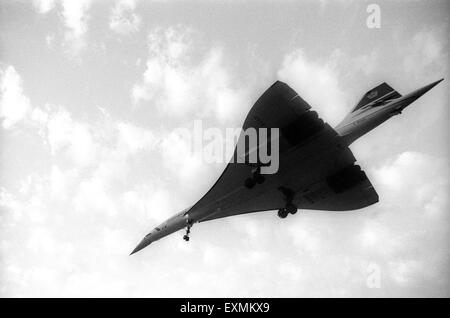 British Airways supersonic Passagierflugzeuge Concorde landet auf Sahar Flughafen Chatrapati Shivaji International Airport in Mumbai Indien Stockfoto