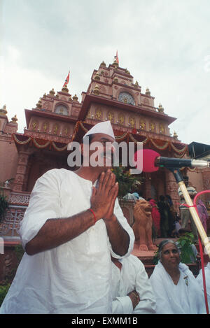 Arun Gawli Daddy Gangster wandte sich Politiker Akhil Bhartiya Sena Mumbai Indien Stockfoto