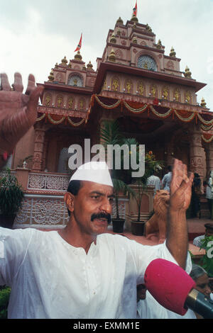 Arun Gawli Daddy Gangster wandte sich Politiker Akhil Bhartiya Sena Mumbai Indien Stockfoto