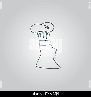 Silhouette der Koch Hut Stock Vektor