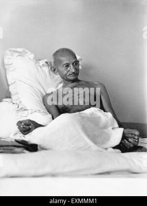 Mahatma Gandhi an Birla House Bombay Mumbai Indien August 1942 Stockfoto