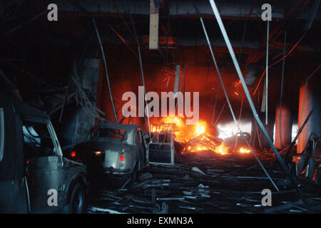 Terrorbombe Explosion Explosion Feuer Air India Gebäude Nariman Point 1993 Bombay Mumbai Maharashtra Indien Stockfoto