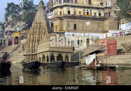 Ratneshwar Mahadev Tempel, ganga Fluss ganges, Banaras, Benaras, Varanasi, Uttar Pradesh, Indien, Asien Stockfoto
