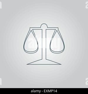 Skalen zu balancieren, Symbol, Zeichen und Taste Stock Vektor
