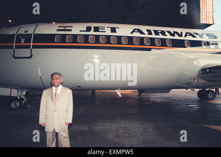 Indischer Geschäftsmann Naresh Goyal CEO von Jet Airways Mumbai Flughafen Indien Stockfoto