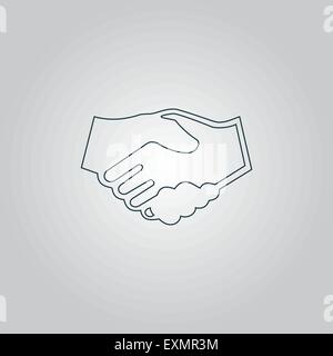 Handshake. Hintergrund für Wirtschaft und Finanzen Stock Vektor