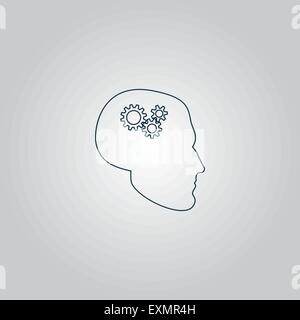 Menschlichen Kopfbedeckung Hybrid wissen Stock Vektor