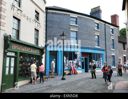 Blists Hill Museum viktorianischen Straße Stadt Großbritannien Uk Stockfoto