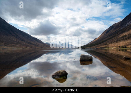 Eiszeitlichen Ablagerungen im Loch Etive Stockfoto