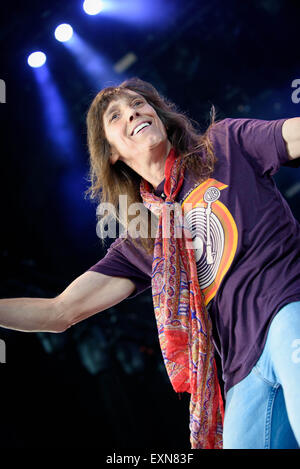 Toronto, Ontario, Kanada. 14. Juli 2015. US-amerikanische Hard-Rock-Band Tesla eröffnet die Nacht auf Satge vor Def Leppard ausverkaufter Show im Molson Canadian Amphitheatre in Toronto. Bandmitglieder: JEFF KEITH, FRANK HANNON, BRIAN Weizen, TROY LUCCKETTA, DAVE RUDE Credit: Igor Vidyashev/ZUMA Draht/Alamy Live News Stockfoto