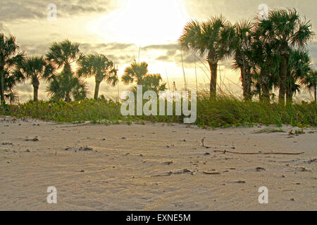 Sonnenuntergang am Strand, Vero Beach, Florida Stockfoto