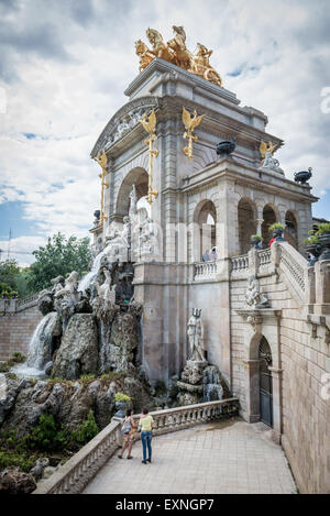 So genannte Cascada Brunnen im Park der Zitadelle (spanische Parc De La Ciutadella) in Barcelona, Spanien Stockfoto