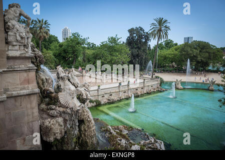 So genannte Cascada Brunnen im Park der Zitadelle (spanische Parc De La Ciutadella) in Barcelona, Spanien Stockfoto