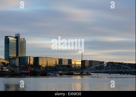 Öffnen Sie Wallgraben Amsterdam Stockfoto