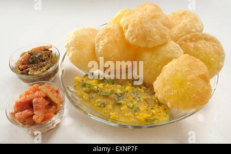 Poori Bhaji Stockfoto