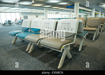 Priorität-Sitz am Flughafen Stockfoto