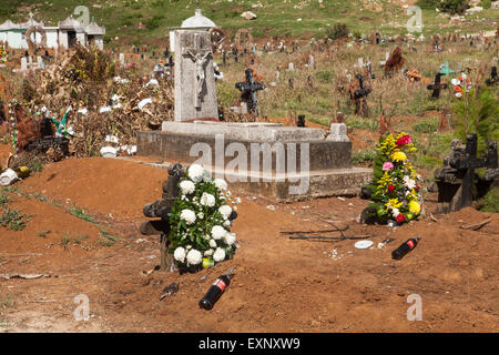 Der Friedhof der Tzotzil Dorf San Juan Chamula, Gemeinde, Gemeinde in Stockfoto