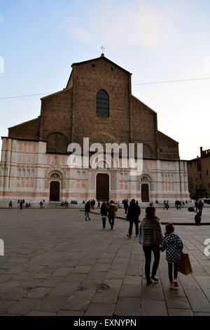 Basilica di San Petronio in Bologna, Italien Piazza Maggiore Stockfoto