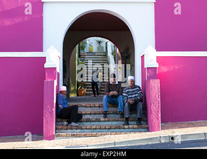 Das Bo-Kaap Gebiet von Cape Town, South Africa, früher bekannt als das malaiische Viertel. Stockfoto