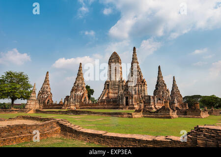 Buddhistische Tempel, Wat Chaiwatthanaram, Ayutthaya, Thailand Stockfoto