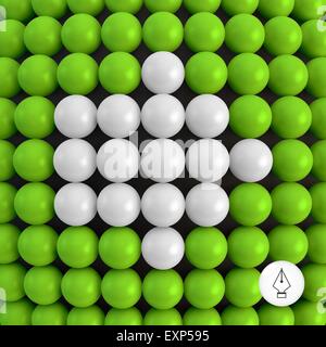 Pfeil. Abstrakte Technologie Hintergrund mit Kugeln. 3D-Vektor Illustration. kann als Hintergrund für Ihr Unternehmen Präsentation verwendet werden. Stock Vektor