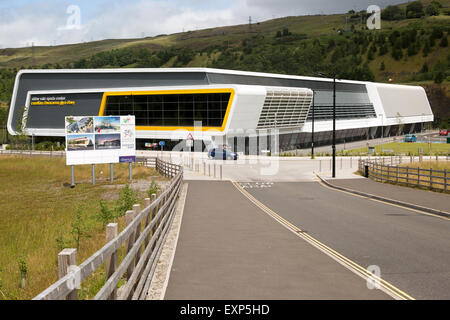 Neues Sportzentrum, funktioniert das Sanierungsgebiet, Ebbw Vale, Blaenau Gwent, South Wales, UK Stockfoto