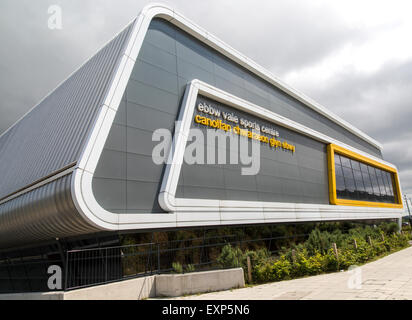 Neues Sportzentrum, funktioniert das Sanierungsgebiet, Ebbw Vale, Blaenau Gwent, South Wales, UK Stockfoto