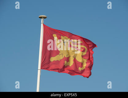 Plantagenet Flagge im Wind schweben Stockfoto