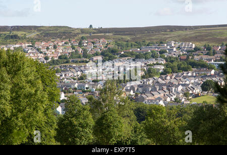 Gesamtansicht der Stadt Welterbe Blaenavon, Torfaen, Monmouthshire, South Wales, UK Stockfoto