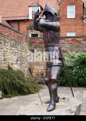 Sir Henry Percy Harry Hotspur 1364, 1403 Statue auf Pottergate in Alnwick, Northumberland, England Stockfoto