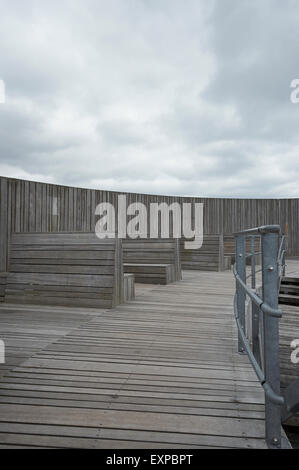 Innenraum Sitzgelegenheiten in Kastrup Søbad, Kopenhagen, entworfen von White Architekten 2005 Stockfoto