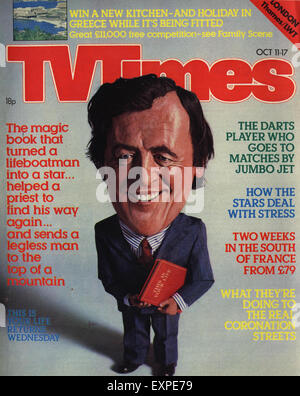 1980er Jahre UK TV Times Magazin-Cover Stockfoto