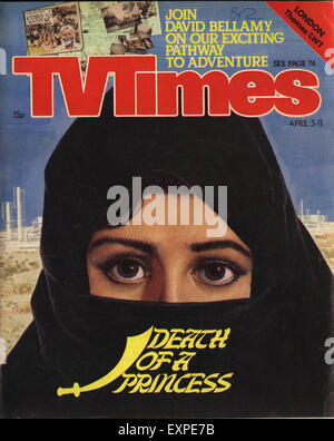 1980er Jahre UK TV Times Magazin-Cover Stockfoto