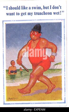 1950er Jahre UK frechen Seaside Postkarte Stockfoto