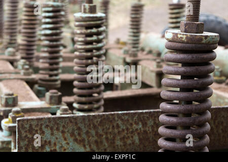 Getriebe von einem alten Landmaschinen für Tha Ernte des Heus Stockfoto