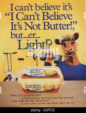 1990er Jahre UK, ich kann nicht glauben, es ist, keine Butter Magazin Anzeige Stockfoto