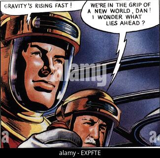 1950er Jahre UK Dan Dare den Eagle-Comic / Cartoon-Platte Stockfoto