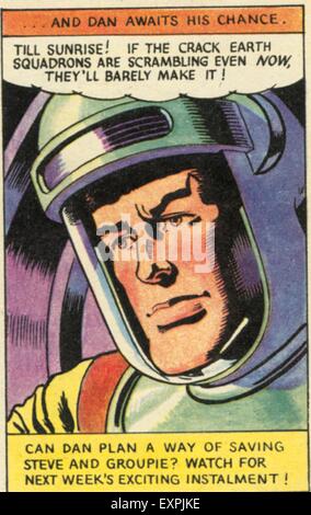 1950er Jahre UK Dan Dare den Eagle-Comic / Cartoon-Platte Stockfoto