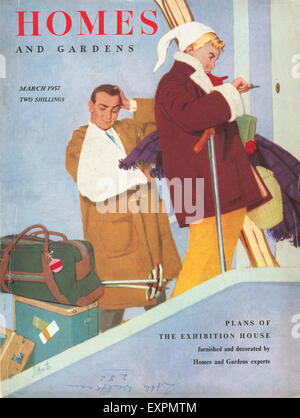 1950er Jahre UK Homes and Gardens Magazin-Cover Stockfoto