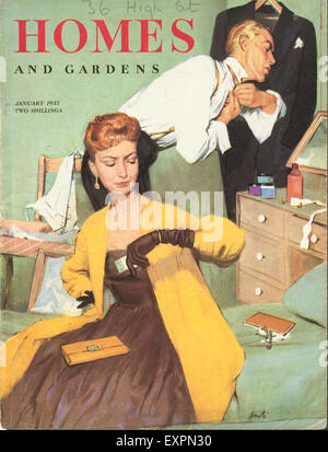 1950er Jahre UK Homes and Gardens Magazin-Cover Stockfoto