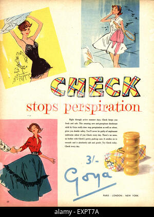1950er Jahre UK Goya Magazin Anzeige Stockfoto