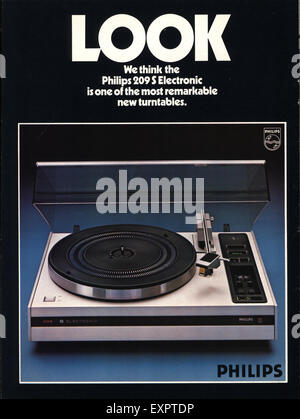 1970er Jahre UK Philips Magazin Anzeige Stockfoto