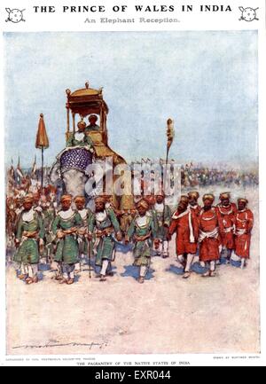 1910er Jahre UK Indien das britische Empire letzten Tage Raj Magazin Platte Stockfoto