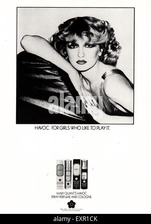 1970er Jahre UK Mary Quant Magazin Anzeige Stockfoto